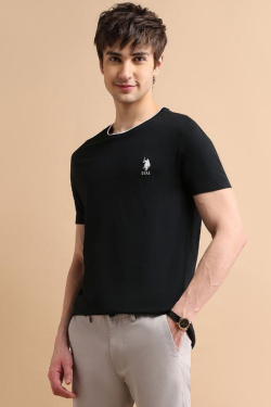 Karpier Markalar  Round neck Black T-shirt