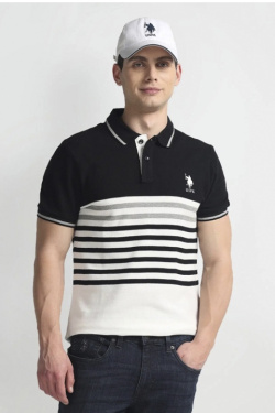 Karpier Markalar  polo neck Black T-shirt