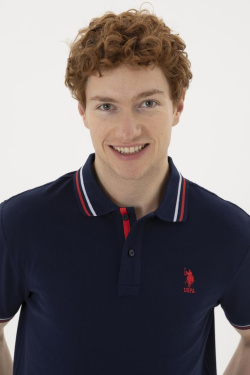 Karpier Markalar  polo neck basic Dark blue Casual T-shirt