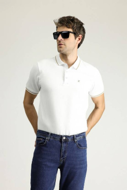 Beýleki markalar  polo neck basic White T-shirt
